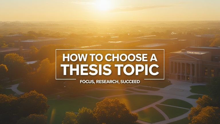 How To Choose A Thesis Topic