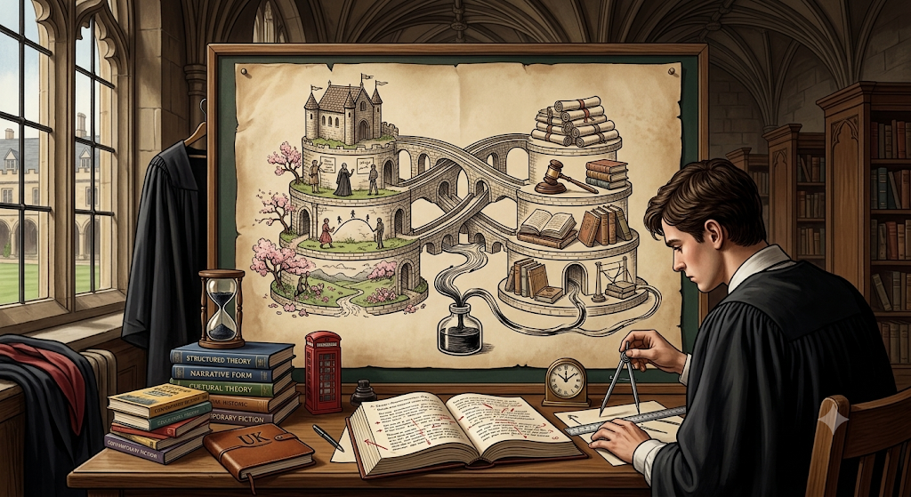 visual representation of creative writing PhD in the UK.