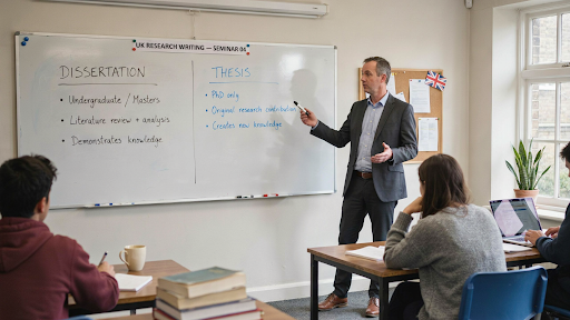 Dissertation vs Thesis UK: What Is the Difference for UK Students?
